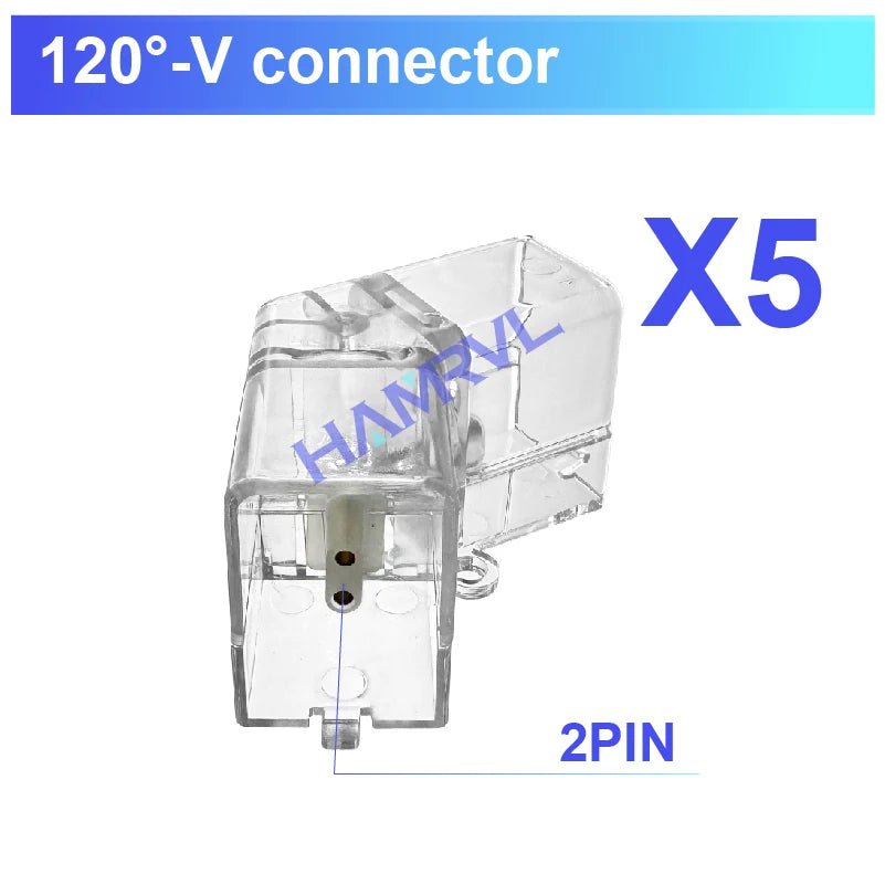 All Copper 2-Pin V/Y/L/T/I Connector for LED Lamp is Suitable for Bordered Hexagon Light Tube 110-240V.