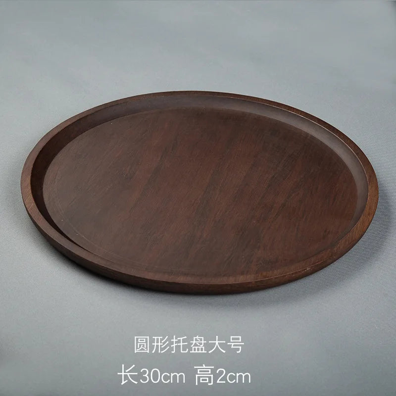 Heavy Bamboo Tray Rectangular Home Living Room Tea Tray BBQ Plate Fruit Snacks Bread Tray