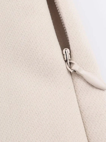 2025 Women Summer Shorts Skirts Casual Solid High Waist Side Zipper Asymmetry Female Elegant Street Shorts Clothing.