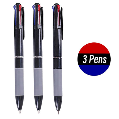 3-in-1-Kugelschreiber mit roter/schwarzer/blauer Tinte, Farbe 0,7 mm, für Schüler, Kugelschreiber, Schreiben, Schreibwaren, feine Schulbedarf, Bleistifte, Büro.