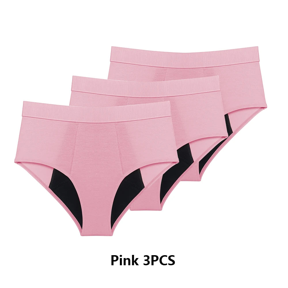 3PCS/Lot Menstrual Panties Woman Very Abundant Flow Menstruation Underwear High Waist Leak Proof Period Panties for Girls Set