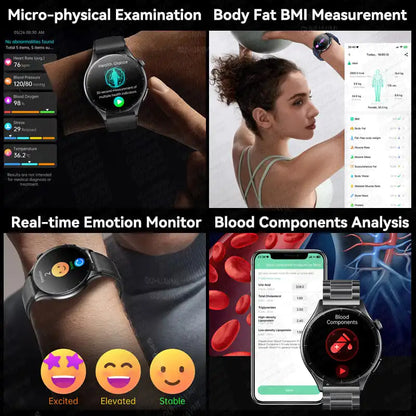 2025 New ECG+PPG Health Diagnosis Smartwatches Men Women Clock Uric Acid Lipid BP Heart rate Tracker NFC Sports Smart Watch IOS.