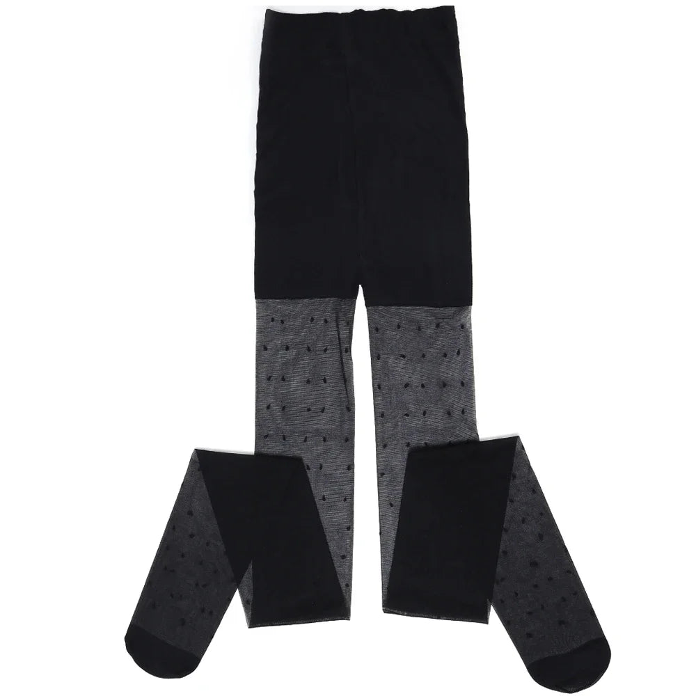 Sexy Dot Printed Women's Tights Black High Waist Elastic Pantyhose Ultra-Thin Translucent Soft Leggings Anti-hook Silk Socks.