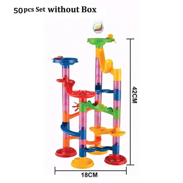 29-142PCS Marble Run Building Blocks Marbles Slide Toys For Children DIY Creativity Constructor Educational Toys Children Gift
