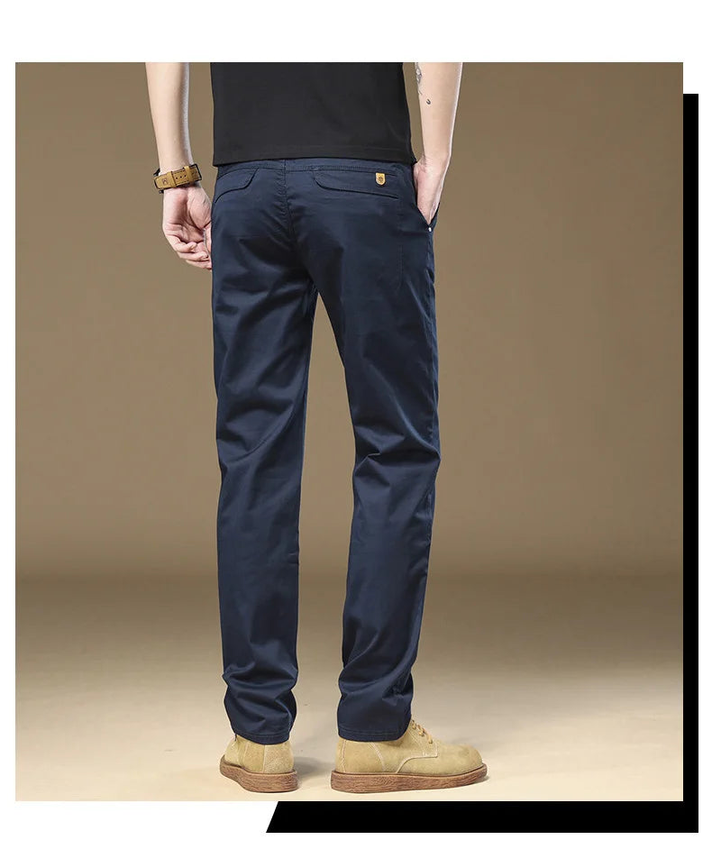 2024 Autumn New Men's Pants 97%Cotton Solid Color Work Wear Casual Pant Wide Korean Y2k Clothing Jogger Cargo Trousers Male.