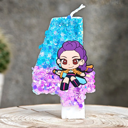 Heißer Kpop Dämon Jäger Thema Kerze 3D Nummer 0-9 Kinder Geburtstag Kuchen Dekoration Baby Dusche Anime Party liefert Geschenke