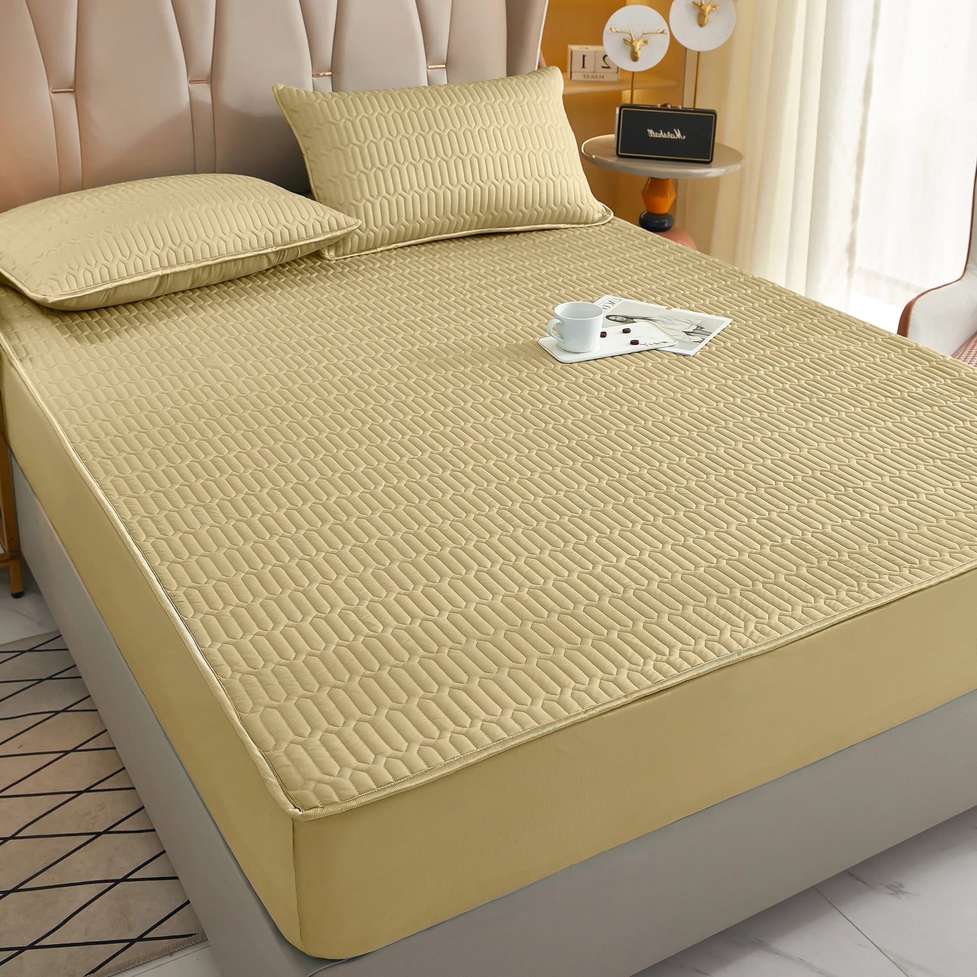 Waterproof Thicken bed Cover Protector Skin-Friendly Queen King Double Fitted Sheet Mattress Cover Mat 150x200 180x200 160x200cm.