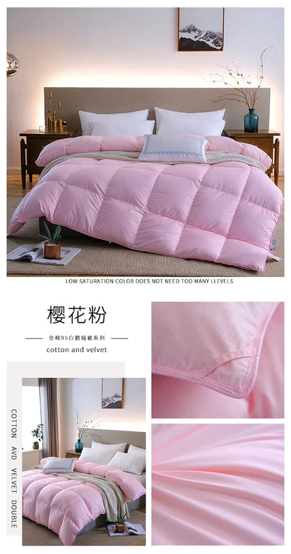 Down duvet 95 white goose down five-star hotel warm double single duvet core goose down duvet