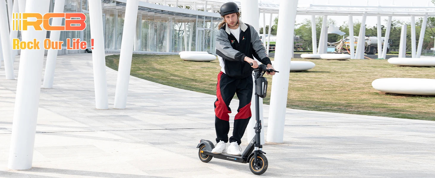 RCB 350W Foldable Electric Scooter for Adult ABE, Double Brake Waterproof Body E-Scooter, 10in Honeycomb Tires 120kg Capacity.