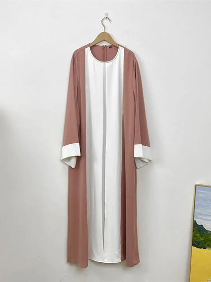 Ramadan Eid Muslimischen Abaya Dubai Luxus Spleißen Gefälschte Zwei Stücke Abayas Für Frauen Kaftan Modest Kleid Islam Kaftan Marocain Femme