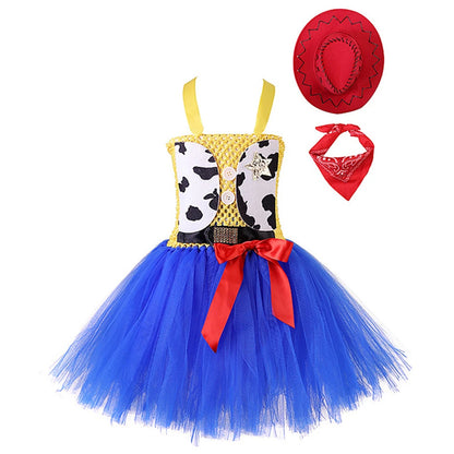 Woody Jessie Toy Story Cowboy Performance Kostüm Sets Mädchen Cartoon Tutu Kleid Kinder Disney Cosplay Karneval Party Kleidung.