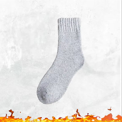 Men's thick warm towel socks 3 pairs of casual solid color mid-calf socks winter men's socks