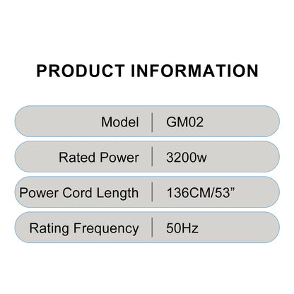 Hatteker 3200W Portable Hair Dryer 3 Temperature Settings Home Use Hotel Salon Professional Electric Blow Dryer for Travel