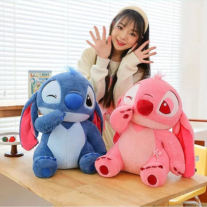 30-90CM New Disney Lilo & Stitch Sakura Doll Cartoon Angel Plush Toy Cute Anime Soft Stuffed Kawaii Children's Birthday Gift.