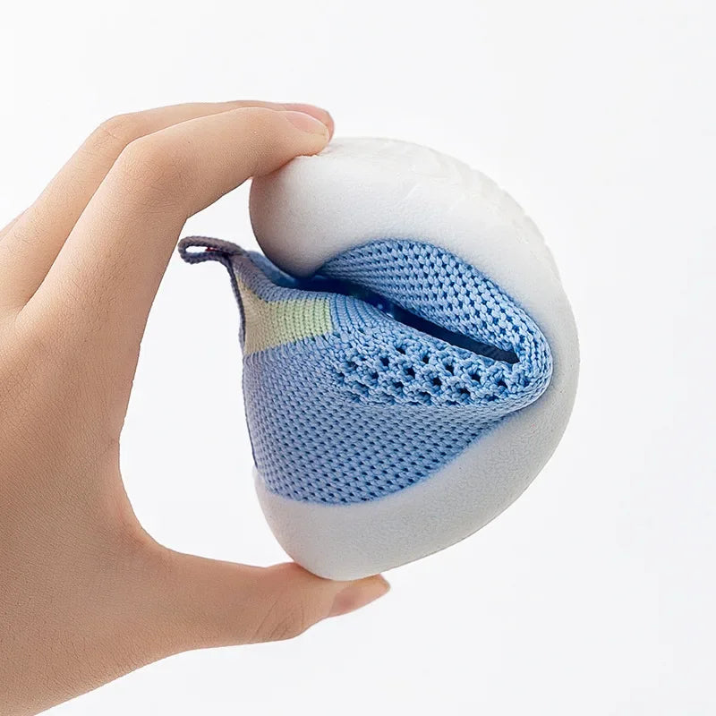 Spring Popular New Baby Shoes Mesh Knit Breathable Kid Girls Boys 0-3T Summer Slip-On Casual Sneakers Toddler Non-Skid Prewalker.