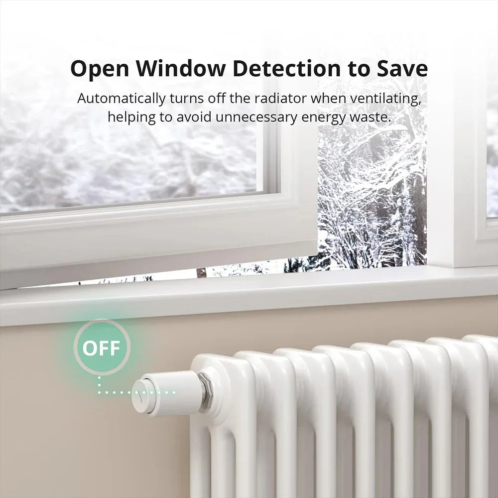 Sonoff TRVZB Zigbee 3.0 Thermostatic Radiator Valve Smart Home Temperature Control Support Alexa Google ZHA MQTT Ewelink.