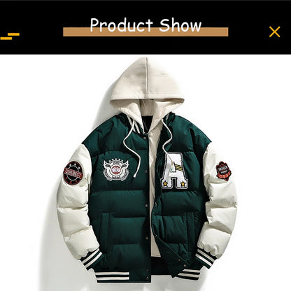 2025 New Winter Men Outdoor Windbreak Warm Travel Jacket Men Autumn Hooded Casual Fashion Sport Brand Loose Jacket Male Coat Top.