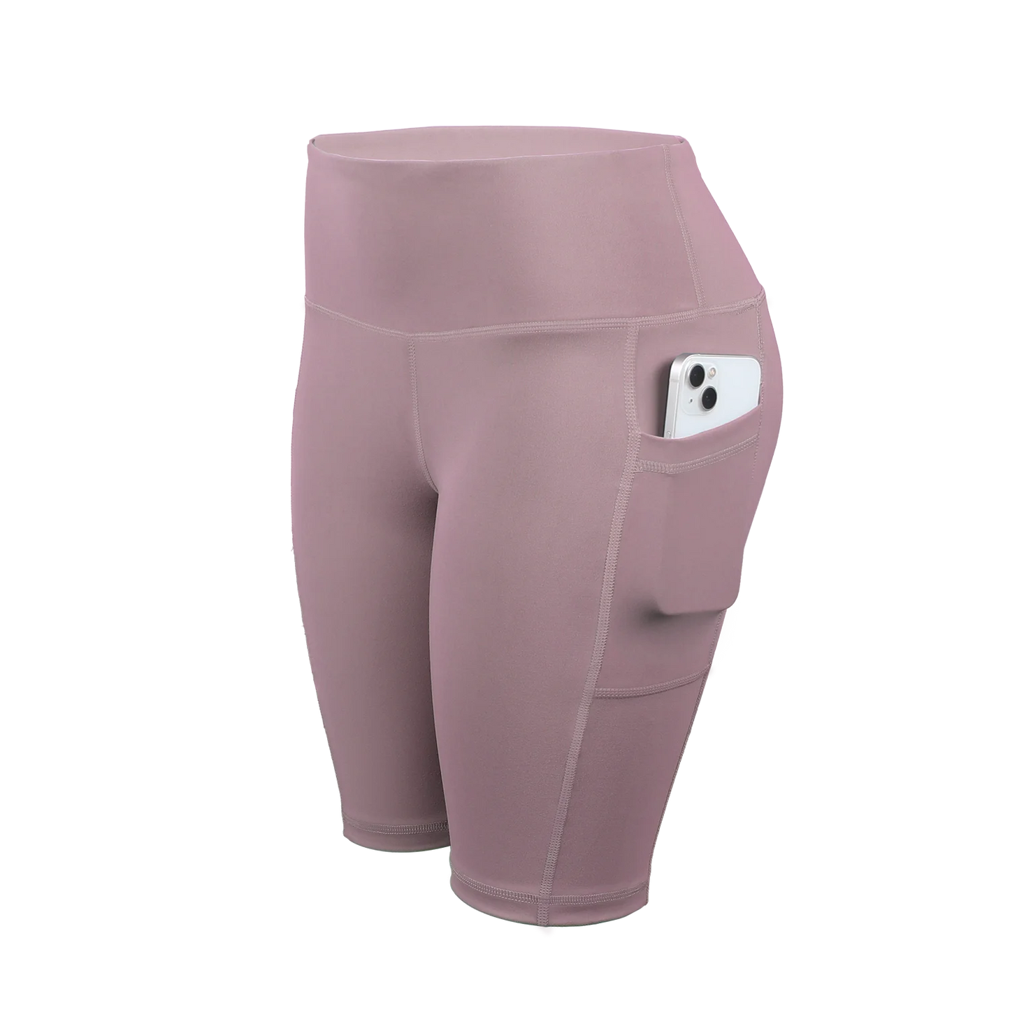 CHRLEISURE Women Solid Yoga Shorts with 3 Pockets High Waist Butt Lifting Workout Tights Gym Elastic Cycling Shorts Activewear.