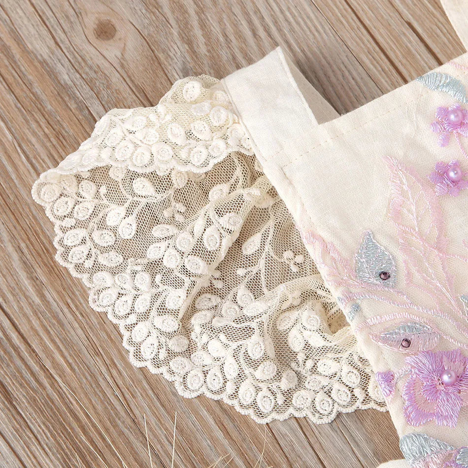 Sommer Baby Kleidung Kleinkind Junge Mädchen Floral Applikationen Body Kleinkind Kinder Rüschen Spitze Strampler Baby Einteiliges 0-24 monate.