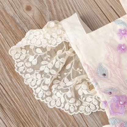 Sommer Baby Kleidung Kleinkind Junge Mädchen Floral Applikationen Body Kleinkind Kinder Rüschen Spitze Strampler Baby Einteiliges 0-24 monate.