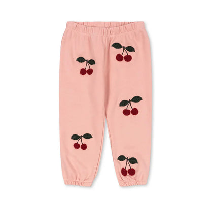 Konges Slojd AW Baby Girls Sweatshirts + Pants 2 Pcs Sets Lambswool Cherry Jackets Kids Clothes Girls Print Dresses Coats 1-9Yrs