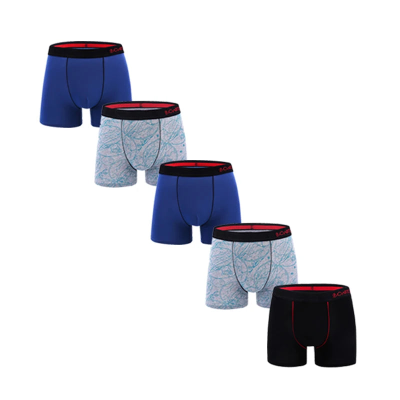 5Pcs Schlüpfer der Männer Baumwolle Boxer Sexy Mann Boxer Unterwäsche Shorts Viele Männliche Boxershorts Set Familie Unterhose Marken