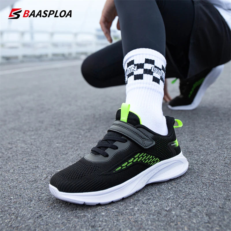 Baasploa Children Sneakers Boys Sports Shoe Tennis Casual Daily School Kids Running Shoes Walking Sneaker for Boys Free Shipping