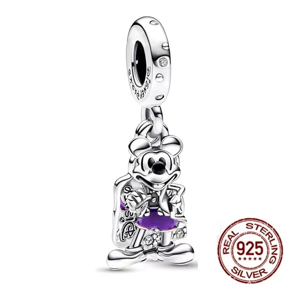 100% 925 sterling silver Disney 100th anniversary charm beads suitable for original DlY bracelet, women's fashion gift