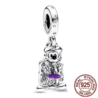 100% 925 sterling silver Disney 100th anniversary charm beads suitable for original DlY bracelet, women's fashion gift