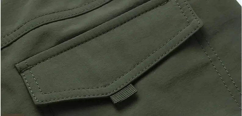 Winter Thick Pants Men Double Layer Fleece Cashmere Overalls High Quality Male Camouflage Trousers Warm Casual Cargo Pants.