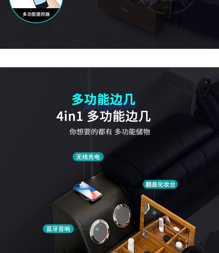 Nordic Multifunktions Doppelbett Seite Von Seite Leder Luxus Kingsize Bett Rahmen Plattform Holz Design Lit Schlafzimmer Set Möbel