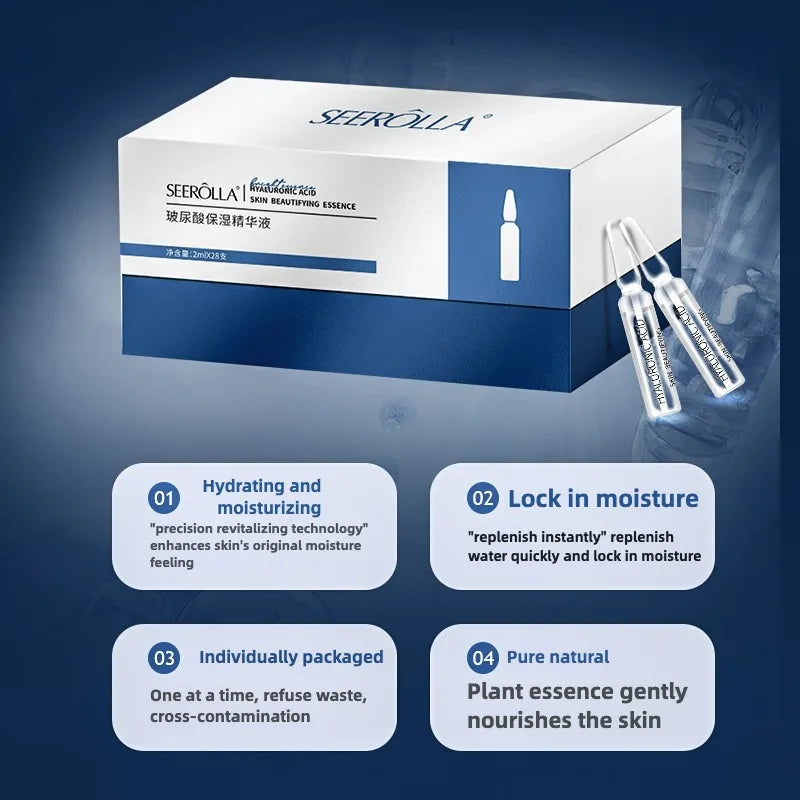 Hyaluronic Acid Serum Anti-Aging Moisturizing Shrink Pores Hydrating Whitening Essence For Microneedle Instruments Skin Care.