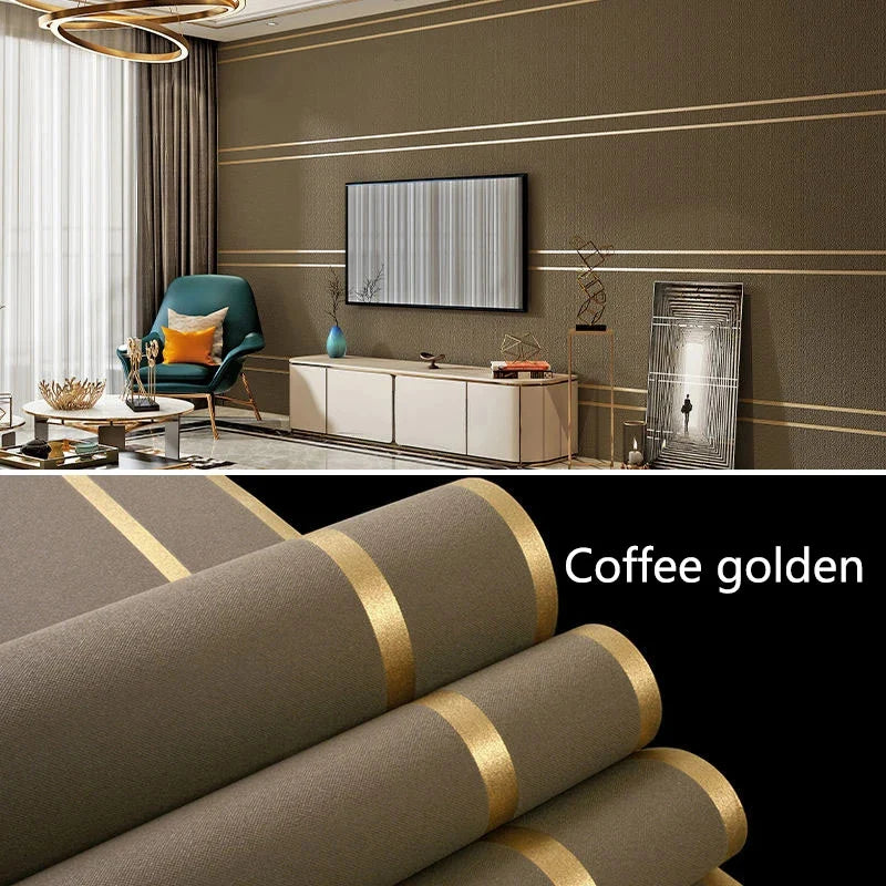 Hirschleder Samt Tapete Nordic Geometrische Muster Streifen Moderne Einfache Wohnzimmer TV Hintergrund Wohnkultur Vlies Wand Papier