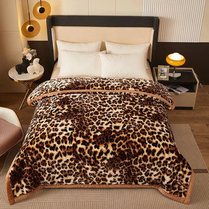 150x200cm Raschel Blanket Thick Double-layer Soft Plush Quilt Double Sided Velvet Winter Dormitory Office Sofa Warm Bed Sheet