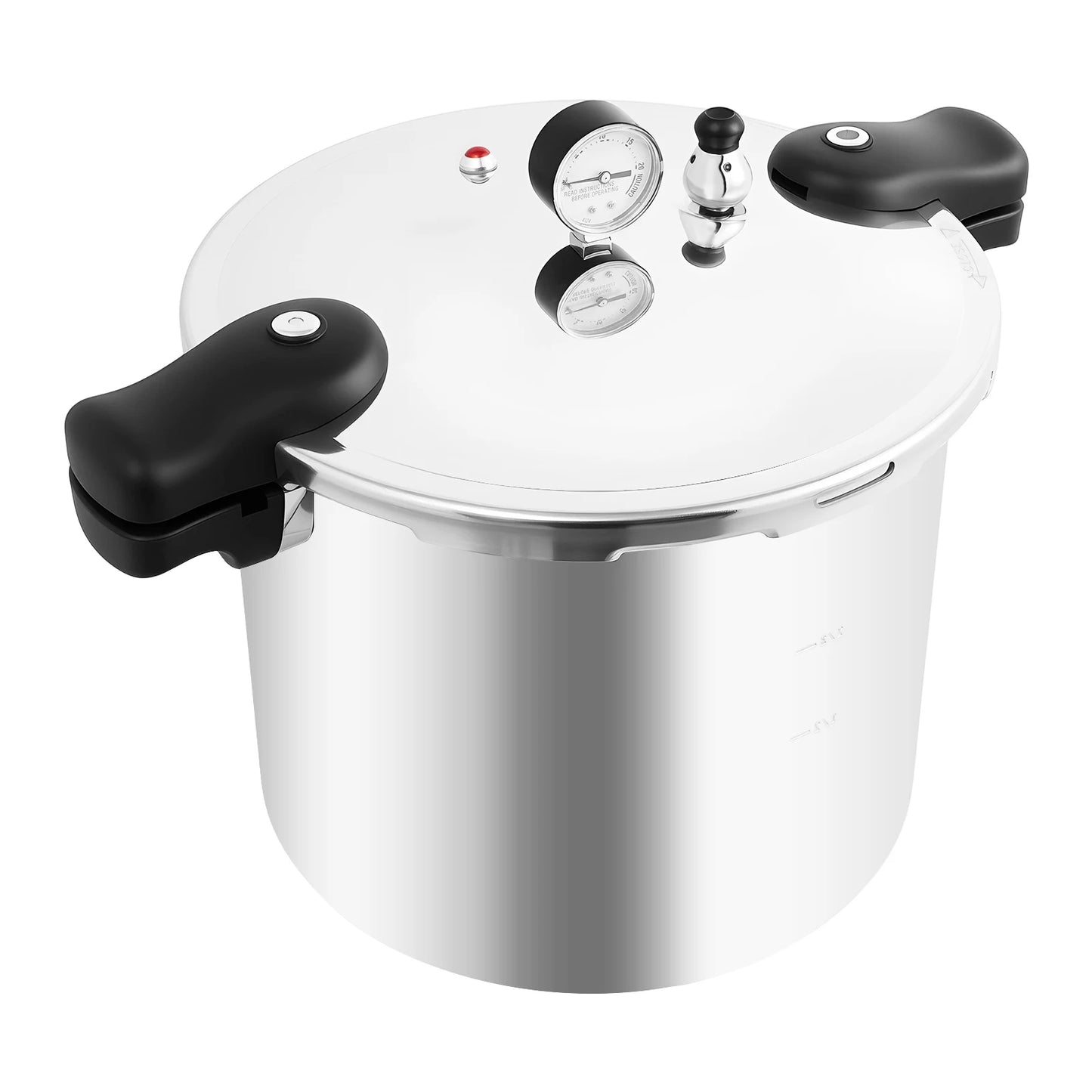 22L Thickened Explosion-proof Pressure cooker Polished Process with Pressure Gauge and Safety Valve.
