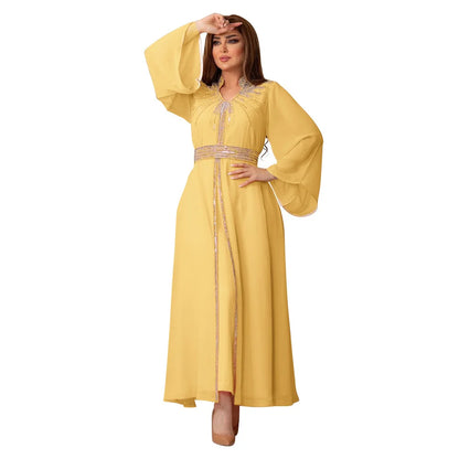 Floral Bedruckte Abaya Arabisch Langes Kleid Frauen Muslimischen Marokkanischen Kaftan Robe Golf Jalabiya Dubai Islam Türkei Kleider Ramadan Kleid