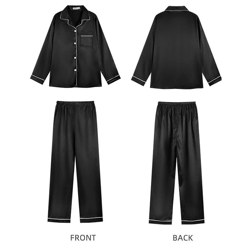 Pyjama-Sets für Frauen 2024, sexy Seide, Damen-Pyjama-Sets, Nachtwäsche, langärmelige Strickjacke, Set für Damen, Eisseiden-Pyjama, Heimkleidung.