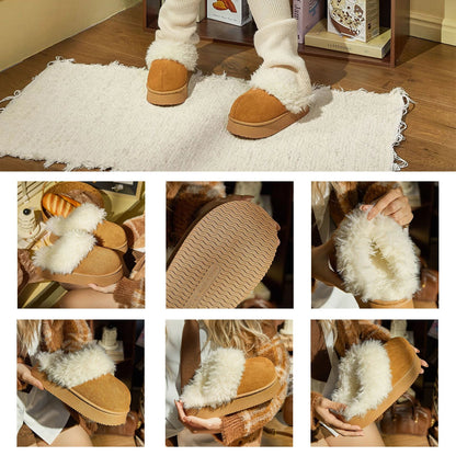 Eyriphy, Größe: 36-37 bis 46-47, Winter-Baumwollschuhe/ Pelzig/ Plateauschuhe/ Damenschuhe/ Hausschuhe Herren/ Baumwollhausschuhe Damen.