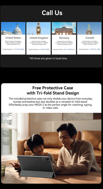Blackview MEGA 2 Android 15 Tablet 12 inch 2K Display 36(12+24)GB 256GB Unisoc T615 9000mAh Battery Widevine L1 Pad PC