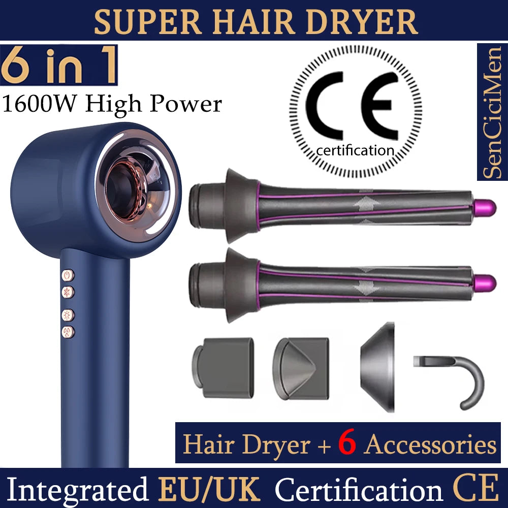 220V 1600W Super Hair Dryer Leafless Hair dryer Personal Hair Care Styling Negative Ion Tool Constant Anion Electric Hair Dryers