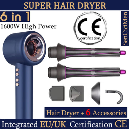220V 1600W Super Hair Dryer Leafless Hair dryer Personal Hair Care Styling Negative Ion Tool Constant Anion Electric Hair Dryers