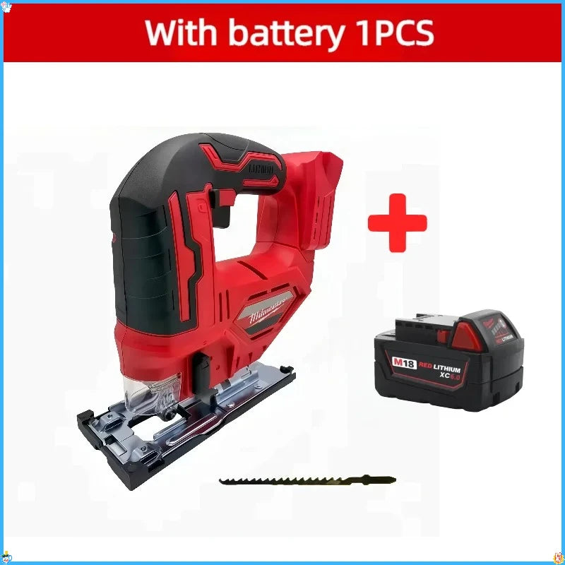 Milwaukee 3000 U/min bürstenlose Kurvensäge, kabellose elektrische Stichsäge, tragbares, multifunktionales, verstellbares Elektrowerkzeug für die Holzbearbeitung