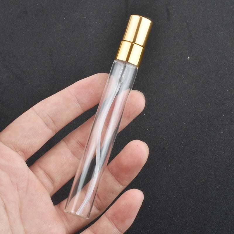 20PCS/LOT 3ML 5ML 10ML Mini Portable Colorful Glass Perfume Bottle With Aluminum Atomizer Empty Cosmetic Containers For Travel.