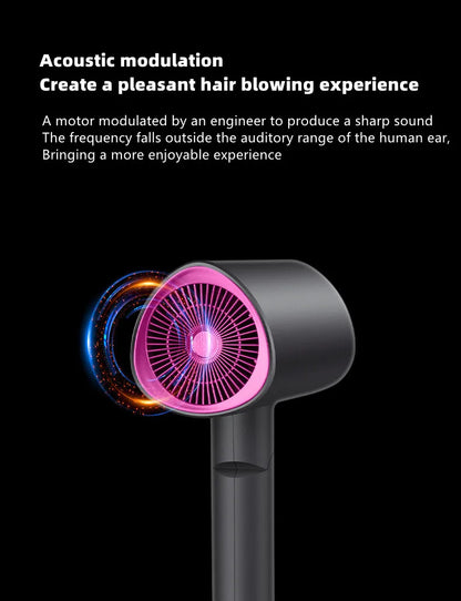 Professional Hair Dryer With High Air Volume And Quick Drying Negative Ion Hair Care EU/US/UK/AU Plug For Home Use Hair Dryer