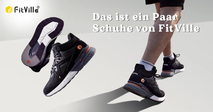 FitVille Herren-High-Top-Basketballschuhe, verbreitert, leicht, lässig, atmungsaktiv, für männliche geschwollene Füße, lindert Schmerzen.