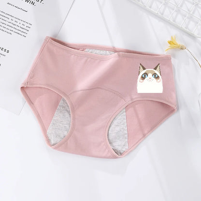Women's menstrual briefs large flow postpartum water absorption leakproof briefs women's pure cotton menstrual briefs lingerie