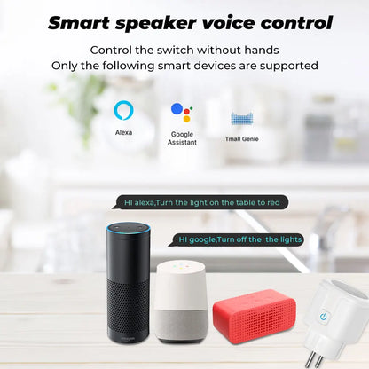 Smart Plug WiFi Buchse EU 16A/20A Mit Power Monitor Timing Funktion Tuya Smart Leben APP Steuerung Funktioniert mit Alexa Google Hause.