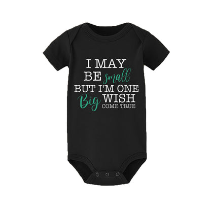 I May Be Amall But I'm One Big Wish Come Ture Baby Strampler Neugeborenen Body Kurzarm Overall IVF Success NICU Babykleidung.