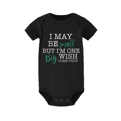 I May Be Amall But I'm One Big Wish Come Ture Baby Strampler Neugeborenen Body Kurzarm Overall IVF Success NICU Babykleidung.