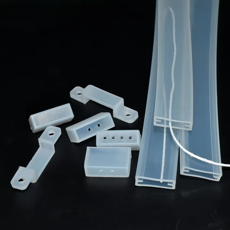 1-10m White/Transparent Neon Silicone Tube LED Rope Lamp Waterproof Diffuser Cover For 8/10/12m RGB Flexible Strip Light Channel